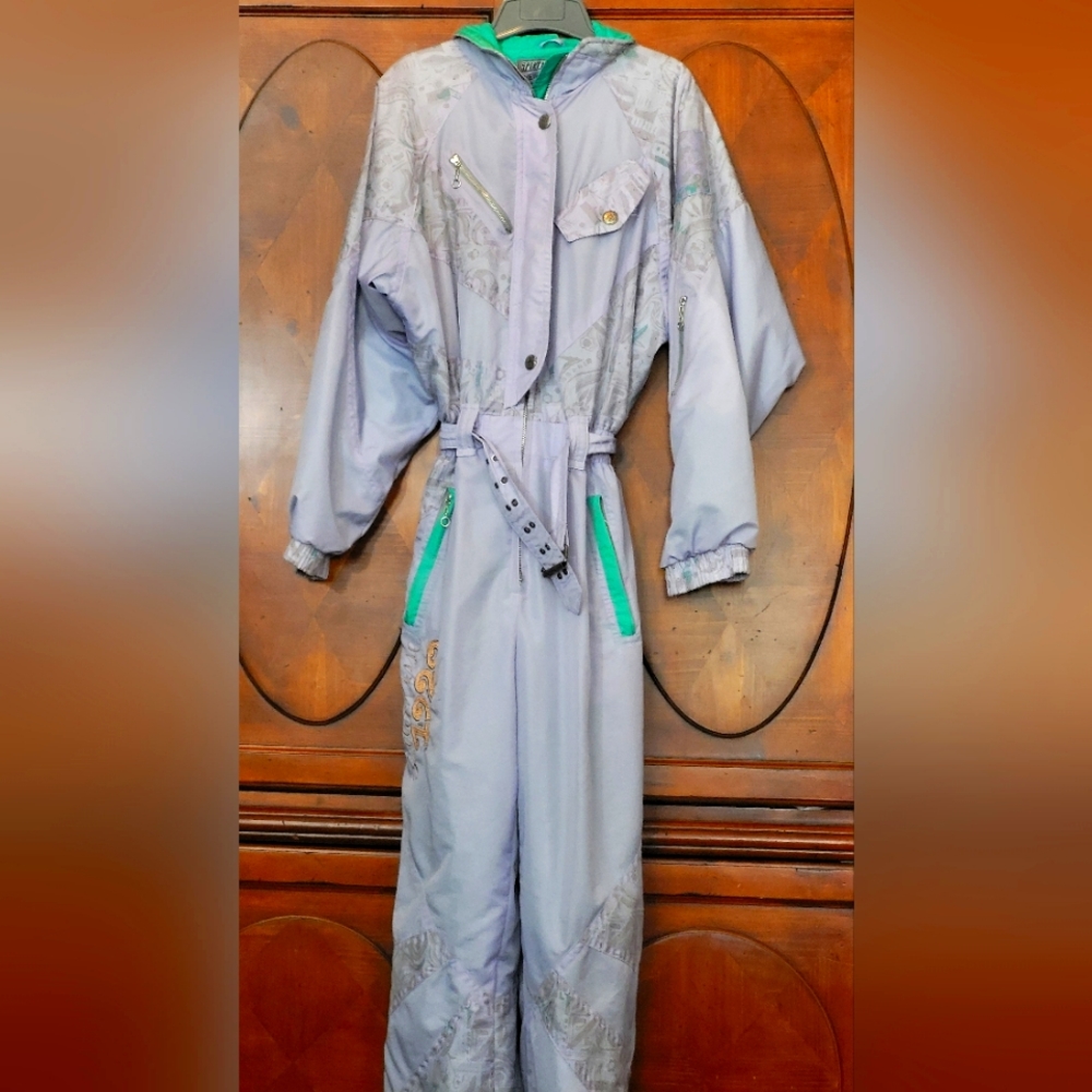 Snow Gear 1980s Retro Vintage *rare* European Ski n Snow Suit Barbie Vibes